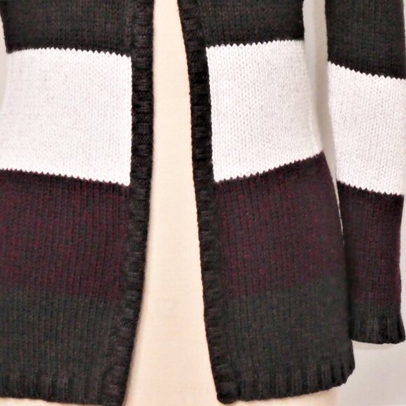 Juliane Multi Color Rugby Stripe Cotton Blend Cardigan S… - Picture 5 of 10